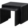 Sale WOOOD Set v 2 - Willa bijzettafels recycled teak zwart