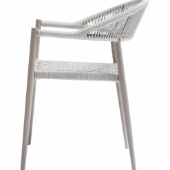 WOOOD Set v 2 - Yellow tuinstoel touw/aluminium lichtgrijs