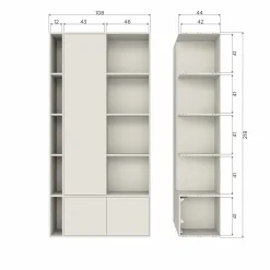 Online WOOOD Settle Down opbergkast 108 cm grenen dust