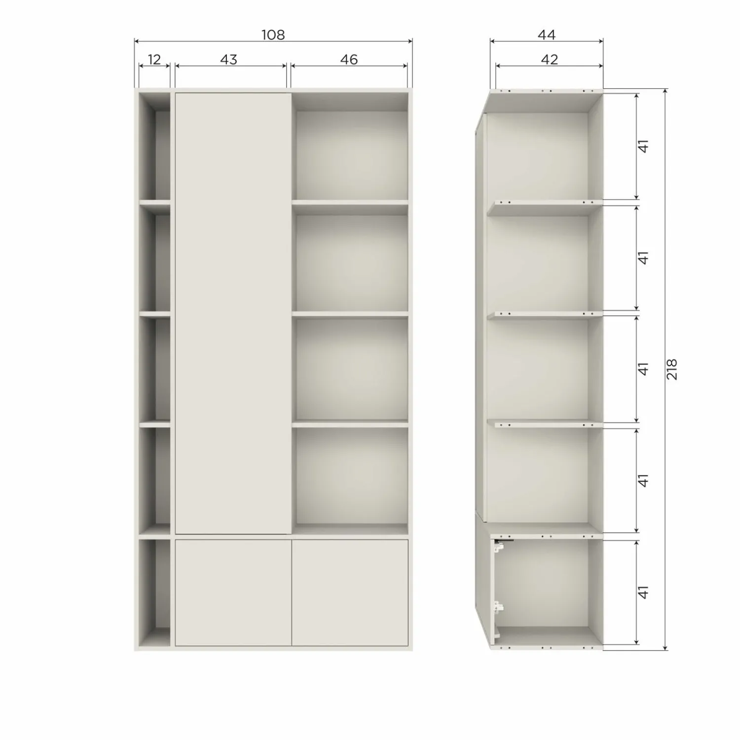 Online WOOOD Settle Down opbergkast 108 cm grenen dust