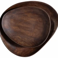 Sale WOOOD Sevran dienblad mango hout bruin - set van 2