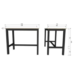 WOOOD Silas tv meubel 120 cm grenen Dust