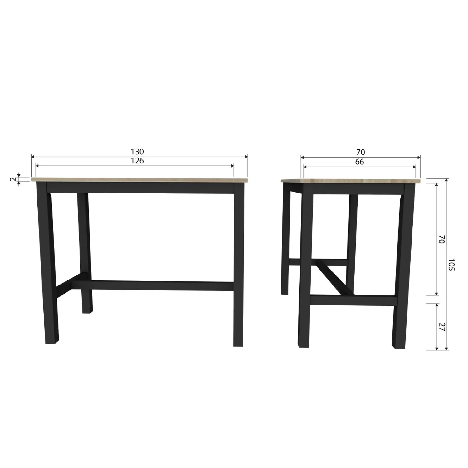 WOOOD Silas tv meubel 120 cm grenen Dust