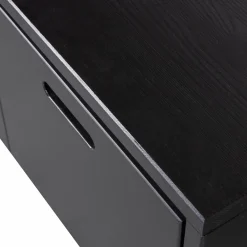 New WOOOD Silke kistbank met lades grenen diepzwart