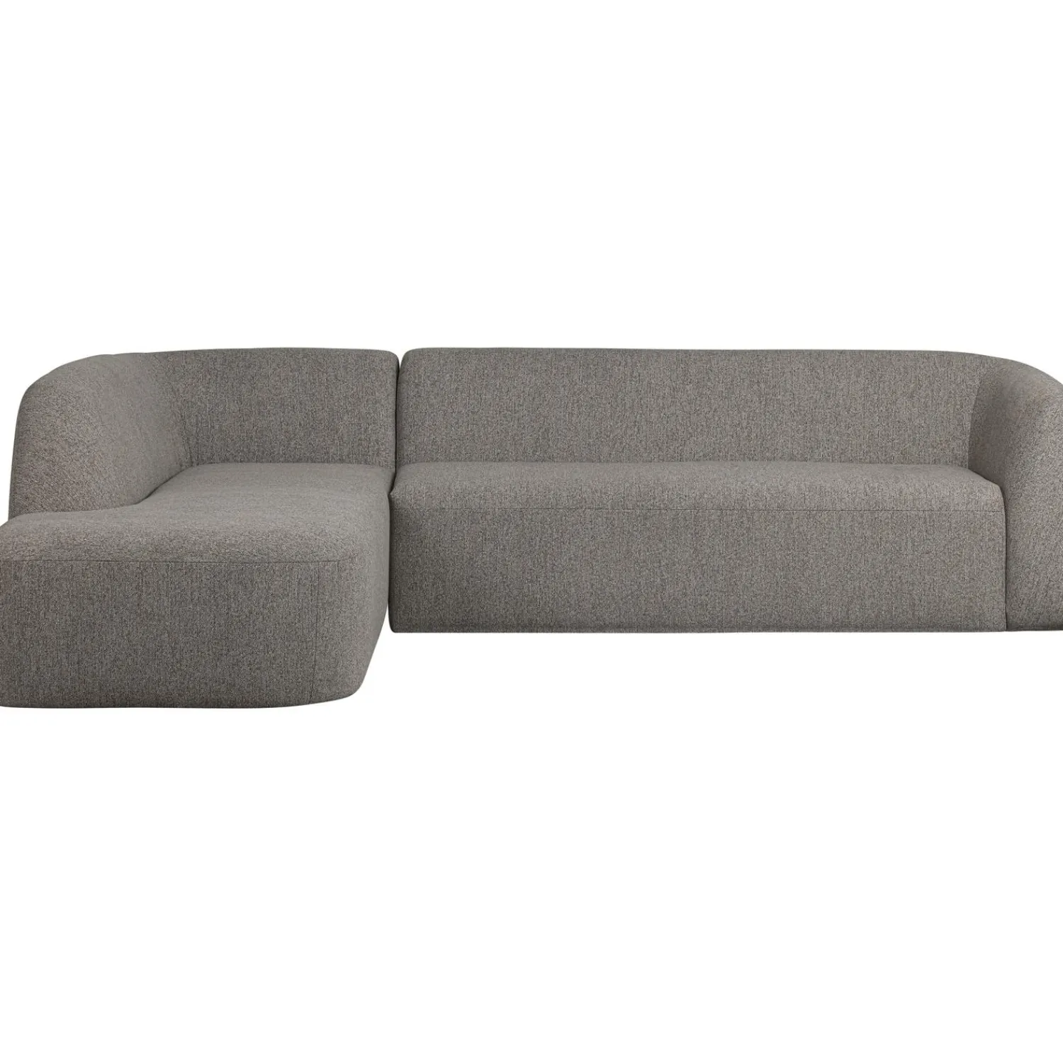 Best WOOOD Sloping hoekbank links Grijs melange