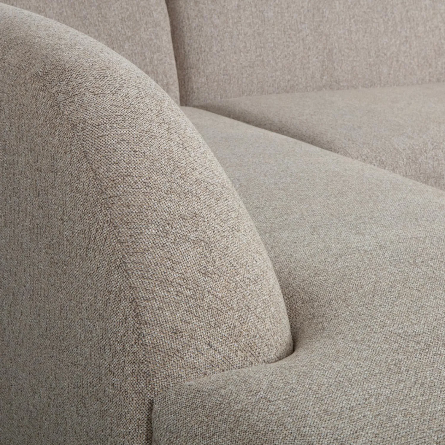 New WOOOD Sloping hoekbank links Naturel melange