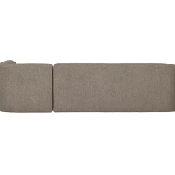 Clearance WOOOD Sloping hoekbank rechts Lichtbruin melange