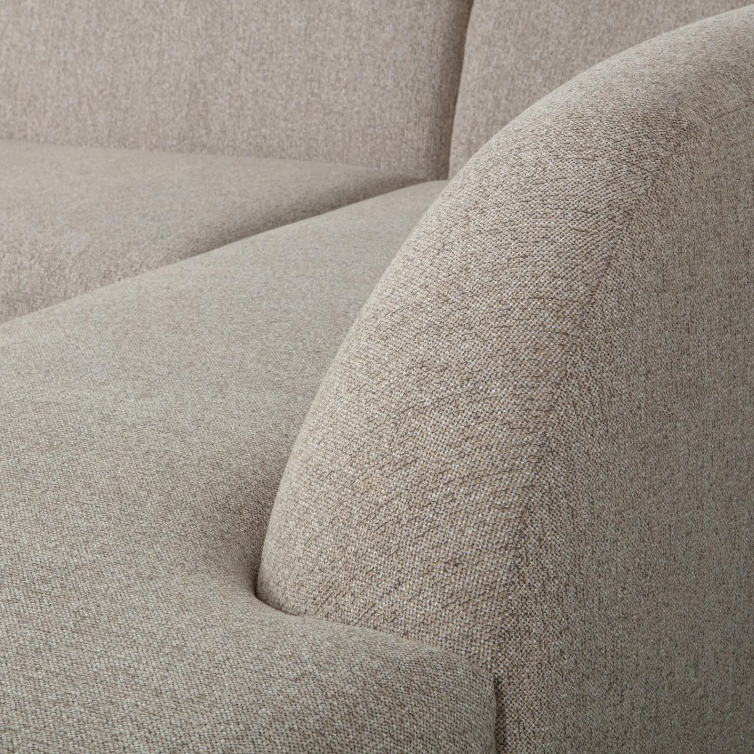 New WOOOD Sloping hoekbank rechts Naturel melange