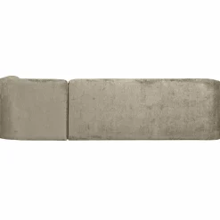 Clearance WOOOD Sloping hoekbank rechts structure velvet Wheatfield