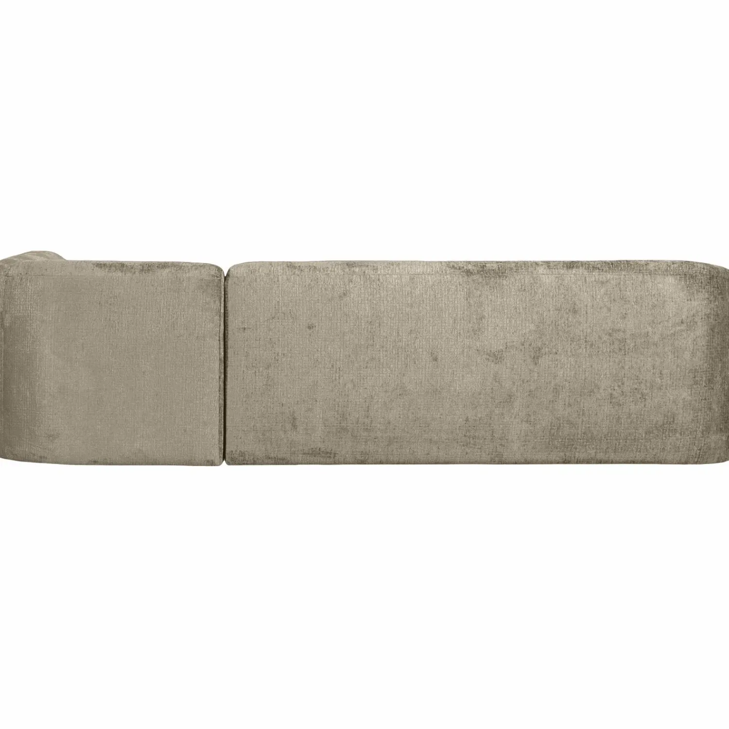 Clearance WOOOD Sloping hoekbank rechts structure velvet Wheatfield