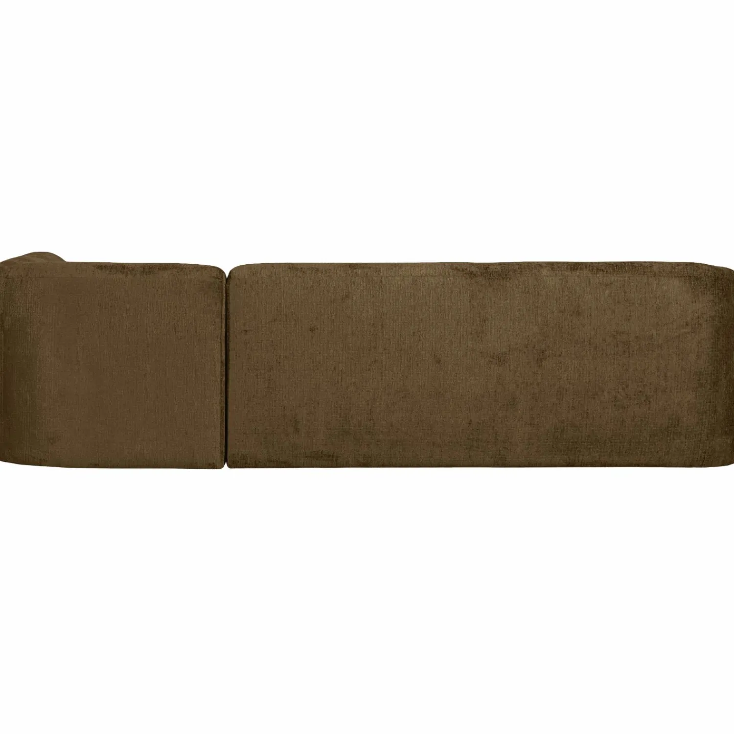 Outlet WOOOD Sloping hoekbank rechts structure velvet Brass