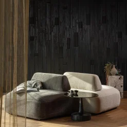 Best WOOOD Soya bijzettafel mango hout/glas zwart