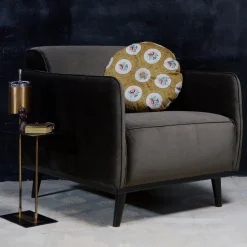 Discount WOOOD Statement fauteuil met arm velvet Warm groen