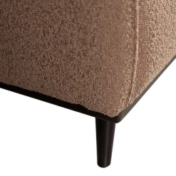 Best WOOOD Statement fauteuil met arm bouclé Nougat