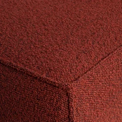 Best WOOOD Statement hocker bouclé kastanje Kastanjebruin