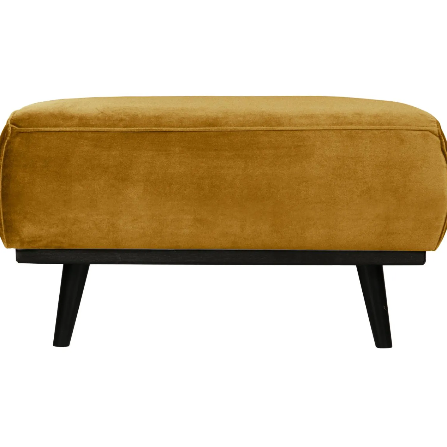 Online WOOOD Statement hocker velvet Honinggeel