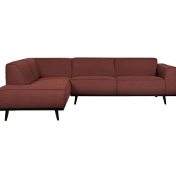 Outlet WOOOD Statement hoekbank links bouclé kastanje Kastanjebruin