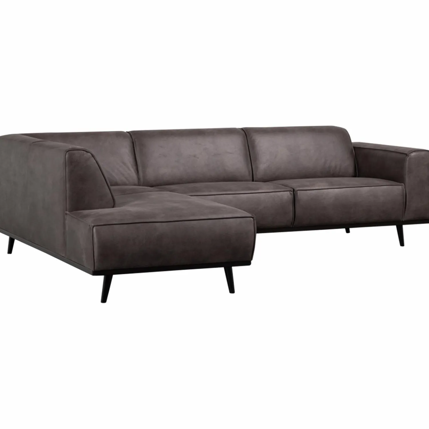 Outlet WOOOD Statement hoekbank links ecoleer Donkergrijs