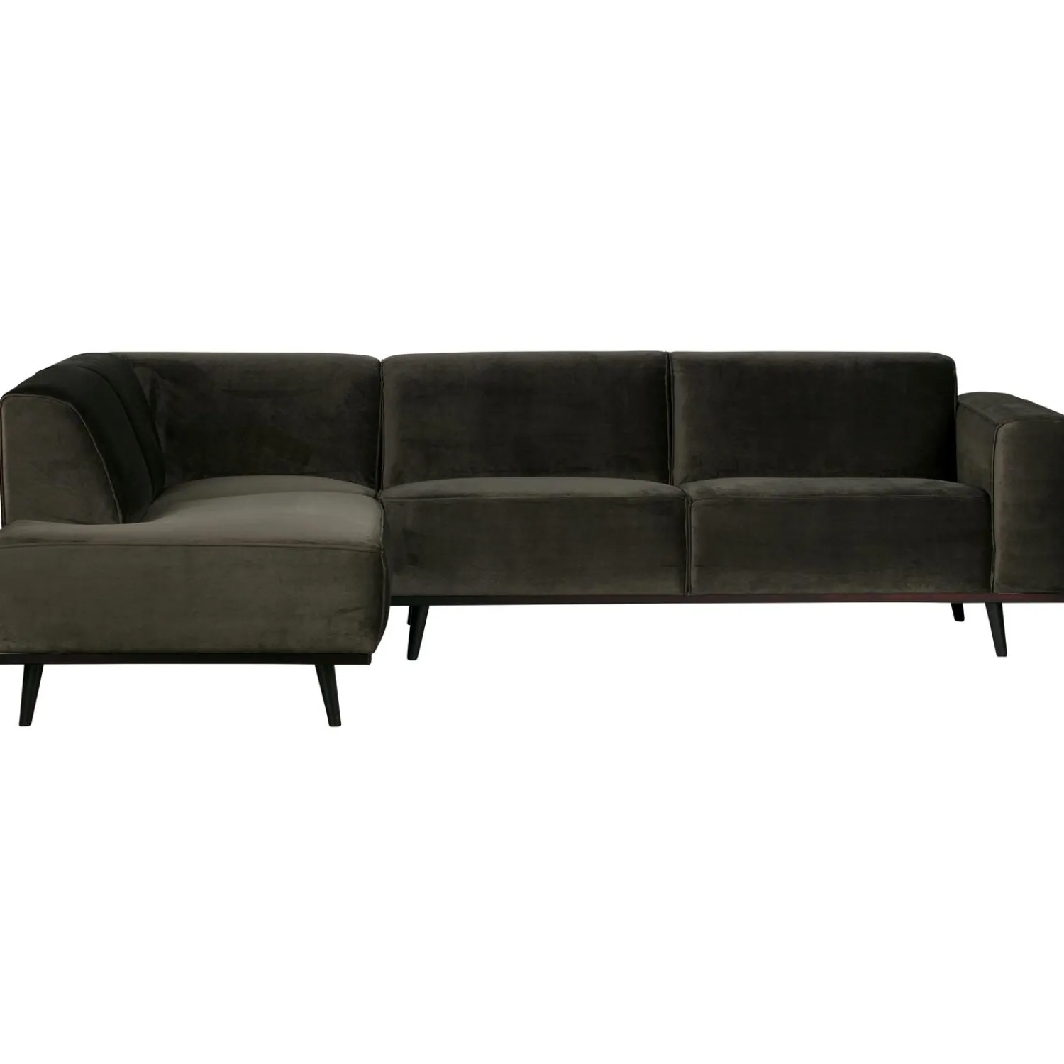 Outlet WOOOD Statement hoekbank links velvet Warm groen