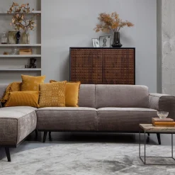 New WOOOD Statement hoekbank links ribstof Taupe