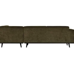 New WOOOD Statement hoekbank rechts ribstof Warm groen