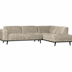 Sale WOOOD Statement hoekbank rechts structure velvet Wheatfield