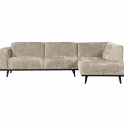 Sale WOOOD Statement hoekbank rechts structure velvet Wheatfield