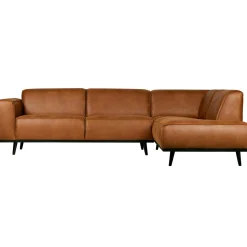 Sale WOOOD Statement hoekbank rechts ecoleer Cognac