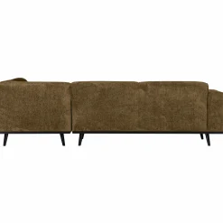Online WOOOD Statement hoekbank rechts structure velvet Brass