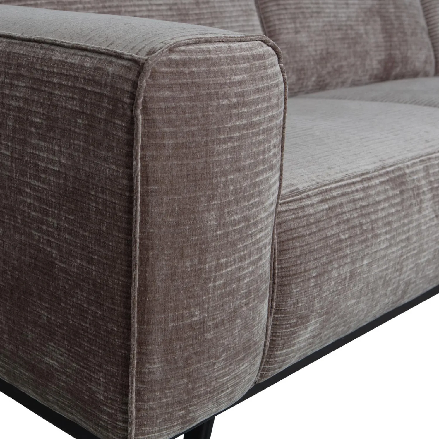 Discount WOOOD Statement hoekbank rechts ribstof Taupe