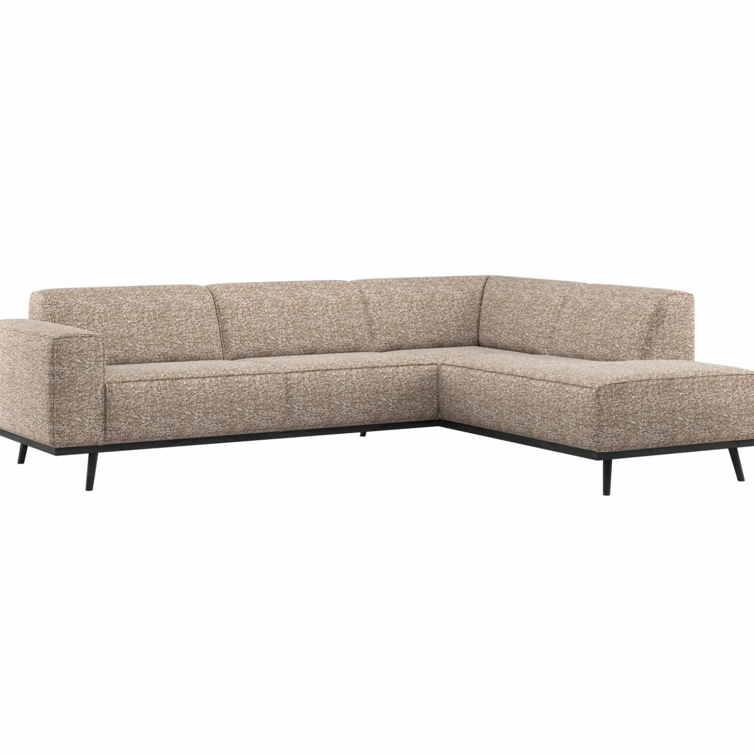 Online WOOOD Statement hoekbank rechts Lichtbruin melange