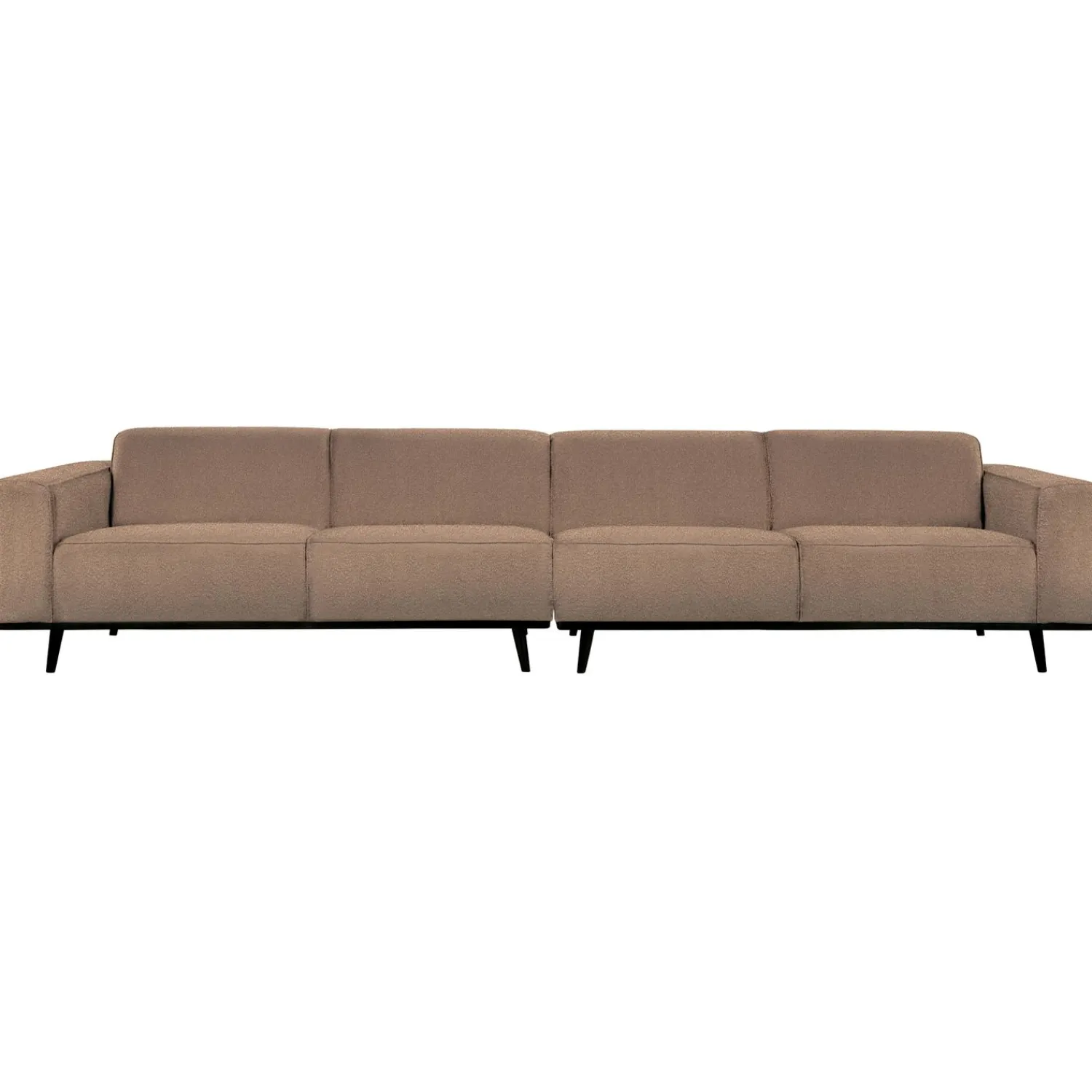 Clearance WOOOD Statement XL 4-zits bank 372 cm bouclé Nougat