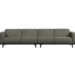 WOOOD Statement XL 4-zits bank 372 cm structure velvet Frost