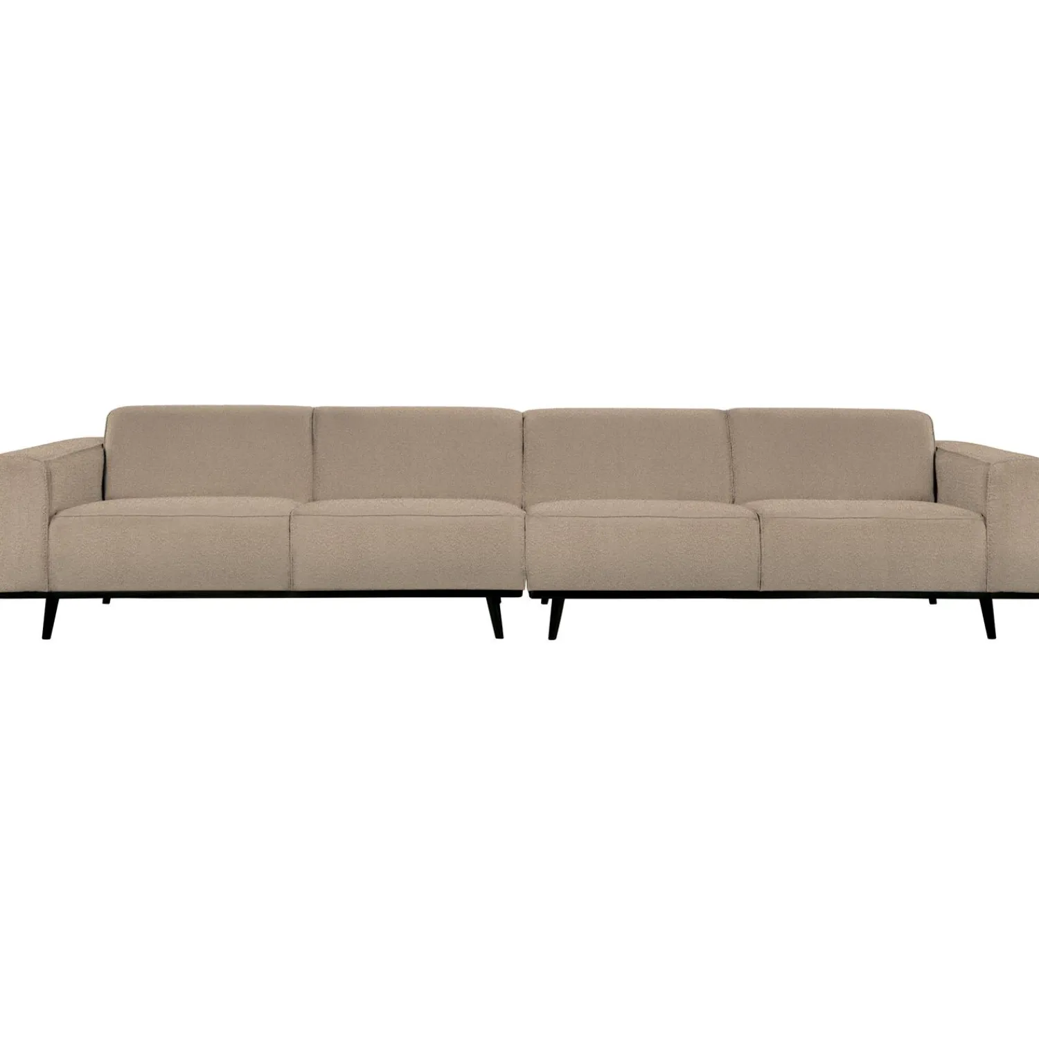 Clearance WOOOD Statement XL 4-zits bank 372 cm bouclé Beige