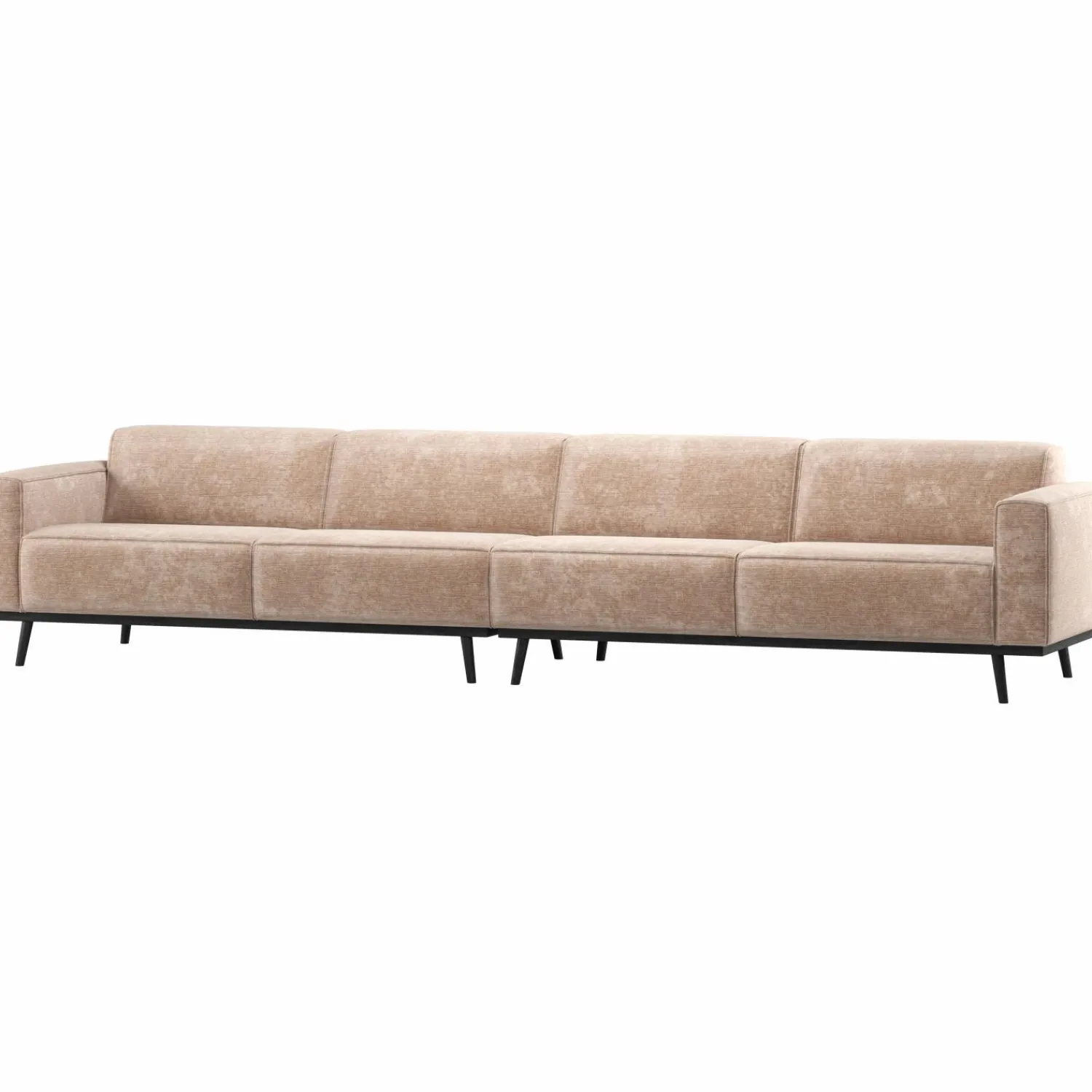 Discount WOOOD Statement XL 4-zits bank 372 cm chenille velvet Naturel