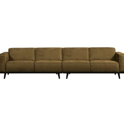 Clearance WOOOD Statement XL 4-zits bank 372 cm structure velvet Brass