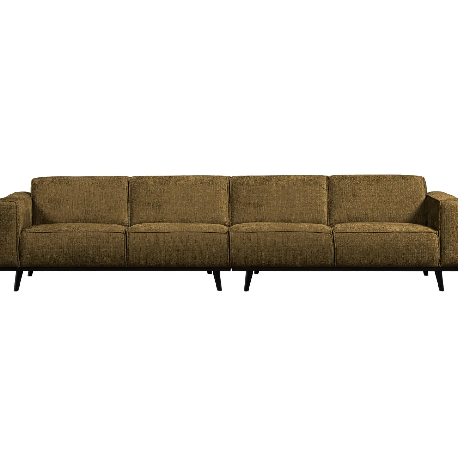 Clearance WOOOD Statement XL 4-zits bank 372 cm structure velvet Brass