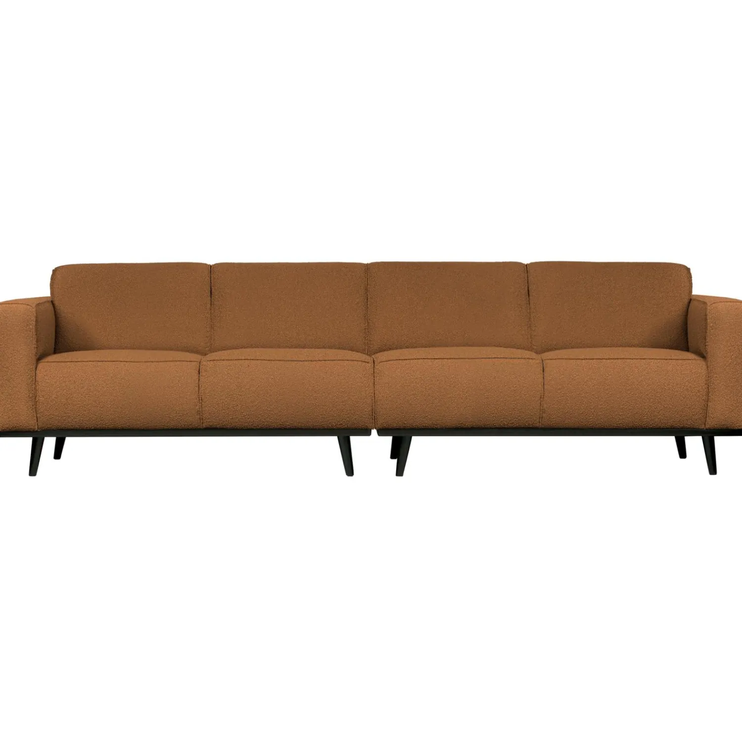 Hot WOOOD Statement 4-zits bank 280 cm bouclé boter Botergeel