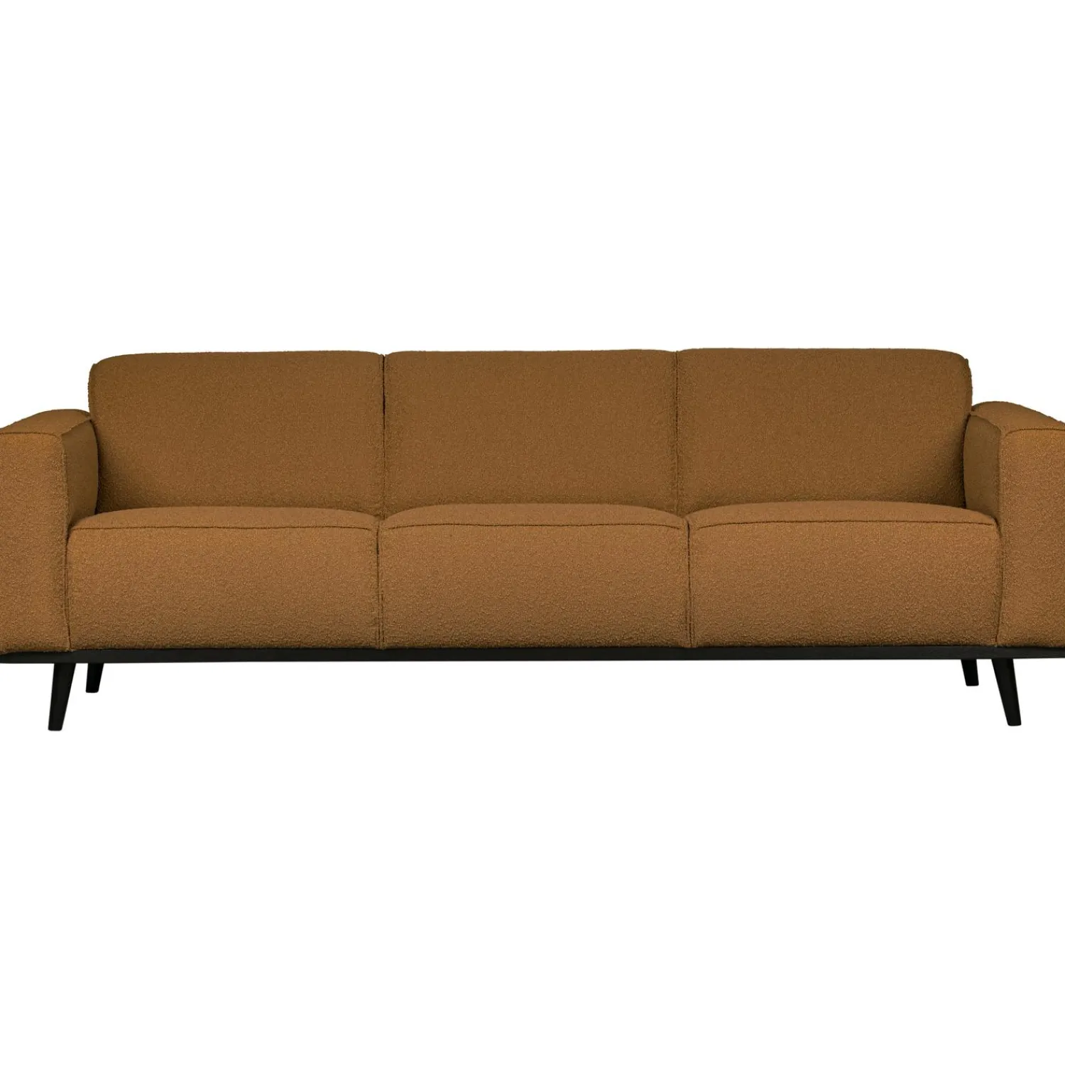 Hot WOOOD Statement 3-zits bank 230 cm bouclé boter Botergeel