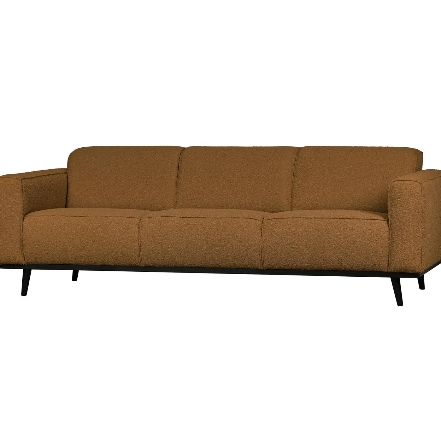 Hot WOOOD Statement 3-zits bank 230 cm bouclé boter Botergeel