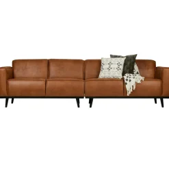 Discount WOOOD Statement 4-zits bank 280 cm ecoleer Cognac