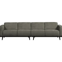 Hot WOOOD Statement 4-zits bank 280 cm structure velvet Frost