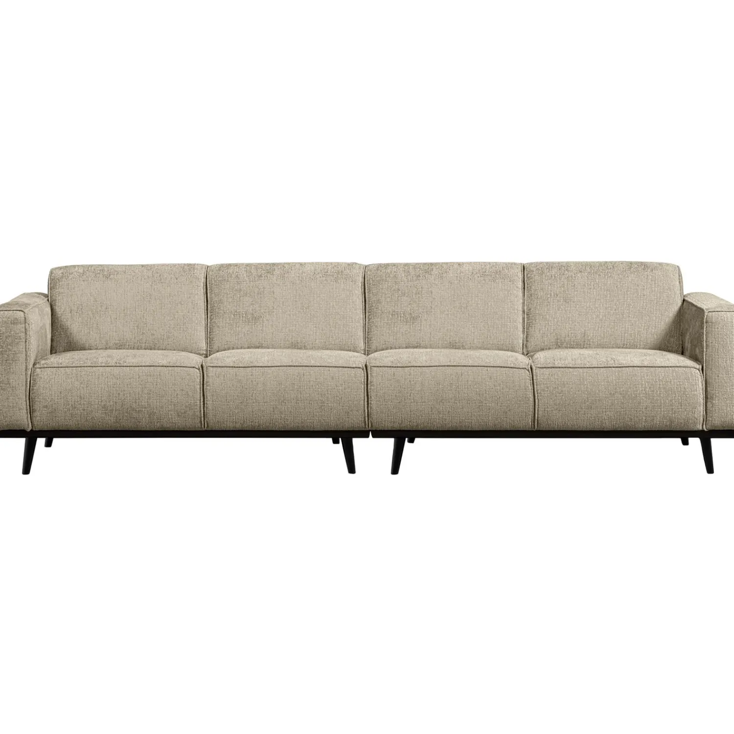 Best WOOOD Statement 4-zits bank 280 cm structure velvet Wheatfield