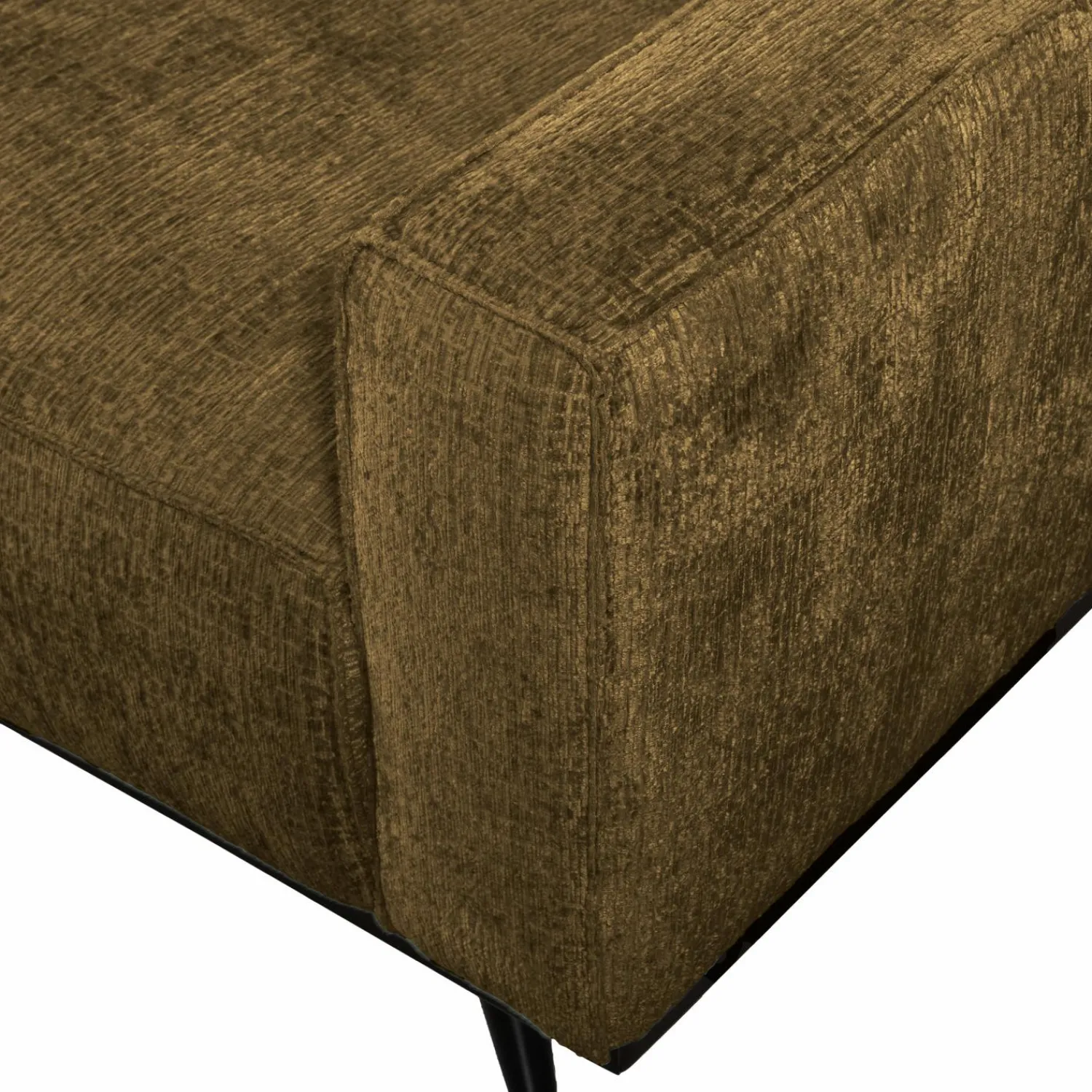 Online WOOOD Statement 3-zits bank 230 cm structure velvet Brass