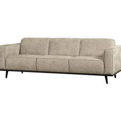 Outlet WOOOD Statement 3-zits bank 230 cm structure velvet Wheatfield