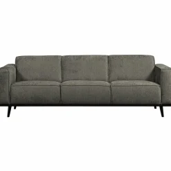 Clearance WOOOD Statement 3-zits bank 230 cm structure velvet Frost