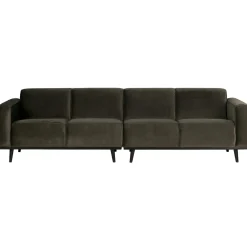 Sale WOOOD Statement 4-zits bank 280 cm velvet Warm groen