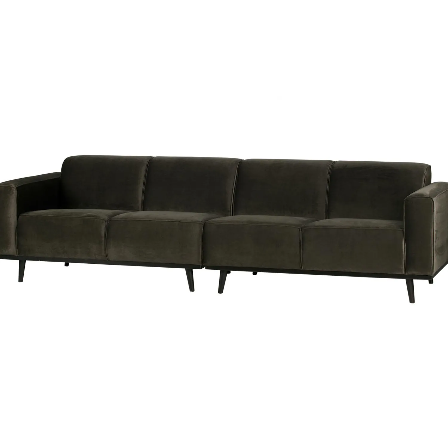 Sale WOOOD Statement 4-zits bank 280 cm velvet Warm groen