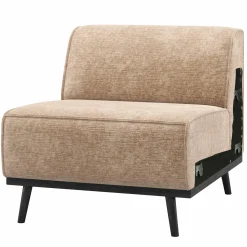 Clearance WOOOD Statement 1-zits element chenille velvet perzik roze Perzikroze