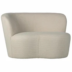 Online WOOOD Stone bankje links bouclé crème